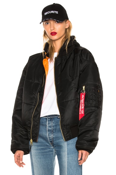 Vetements X Alpha Industries Reversible Bomber Jacket In