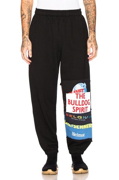 vetements black sweatpants