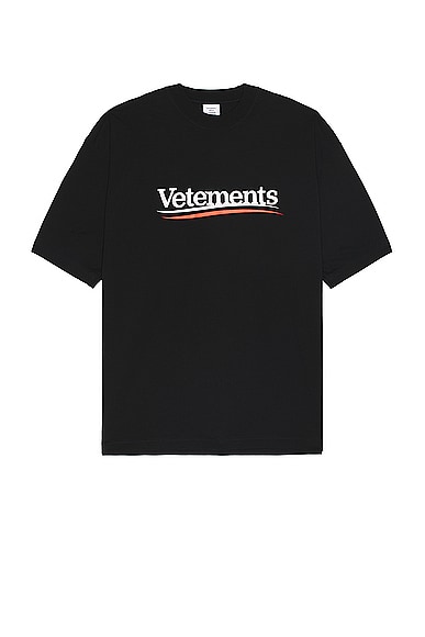 VETEMENTS Campaign Logo T-shirt in Black