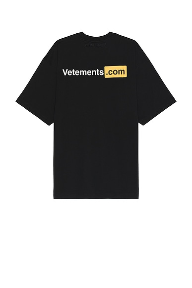 【VETEMENTS】ブラック XXX ロゴ Tシャツ VETEMENTS XXX Logo T-Shirt in Black | FWRD