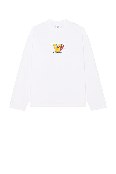 VETEMENTS Vtm Long Sleeve Tee in White