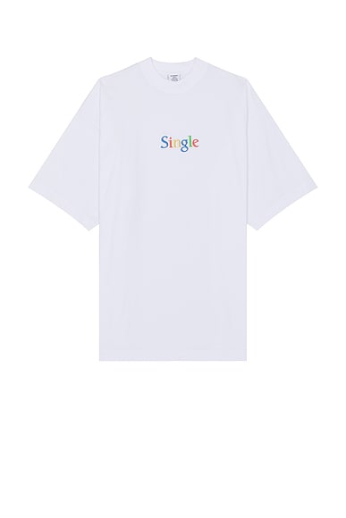 VETEMENTS Single Oversized T-Shirt in White