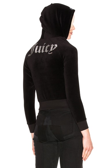 x Juicy Couture Shrunk Shoulder Hoodie