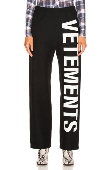 Vetements outlet black sweatpants
