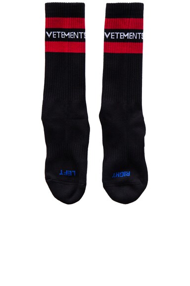 正規 VETEMENTS ヴェトモン Socks ソックス Black 黒 正規 VETEMENTS ヴェトモン Socks ソックス Black 黒 - メルカリ