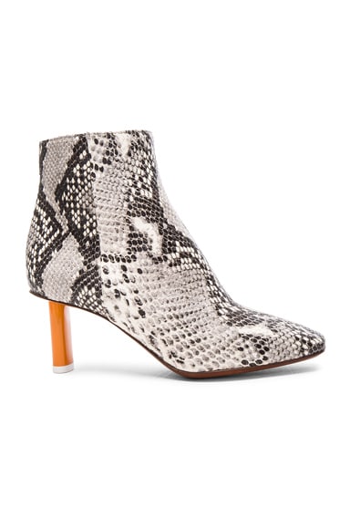 Python Embossed Ankle Boots