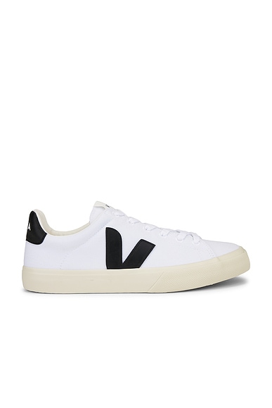 Veja Campo Ca Sneakers in White & Black