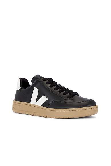 Shop Veja V-12 In Black  White  & Dune