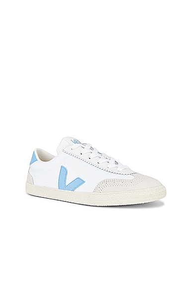 Shop Veja Volley Sneaker In White & Aqua