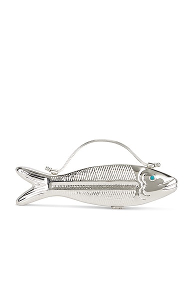 Vin. Fishy Top Handle Bag in Silver