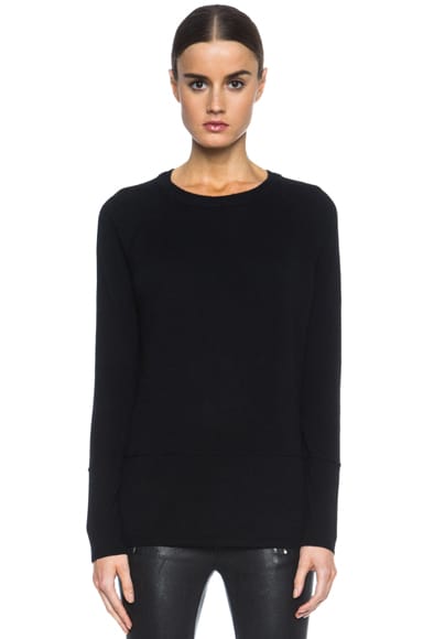 Vince Luxe Cashmere Sweatshirt in Black | FWRD