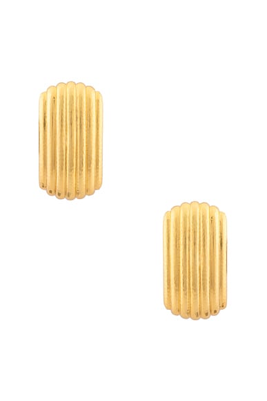 VALERE Literal Earrings in Yellow Gold