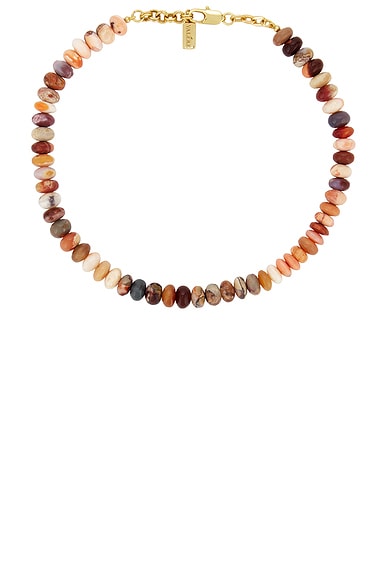 VALERE Mini Rondelle Necklace in Mexican Opal & Gold