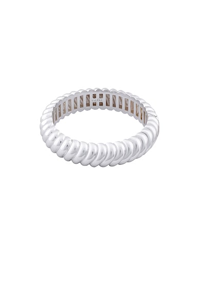 VALERE Ripple Bangle Bracelet in Silver Plated