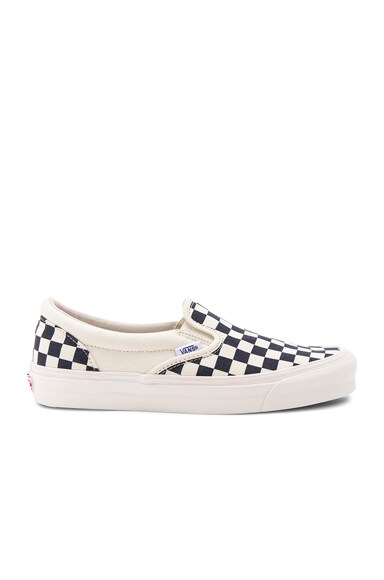 vans vault og checkerboard slip on