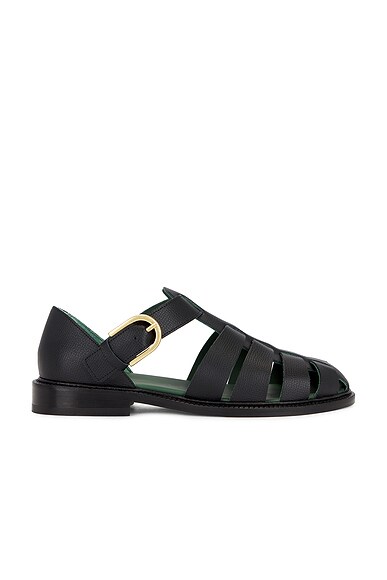 VY POOL SANDAL IN BLACK DENIM
