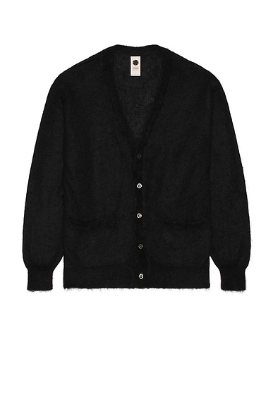 vowels Mohair Cardigan in Black