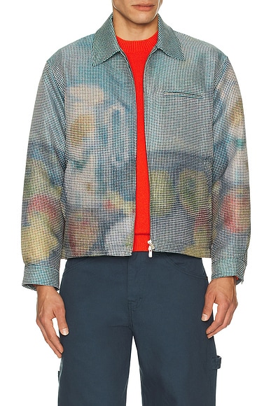 vowels Abstract Fruit Zip Up Work Jacket in Paul