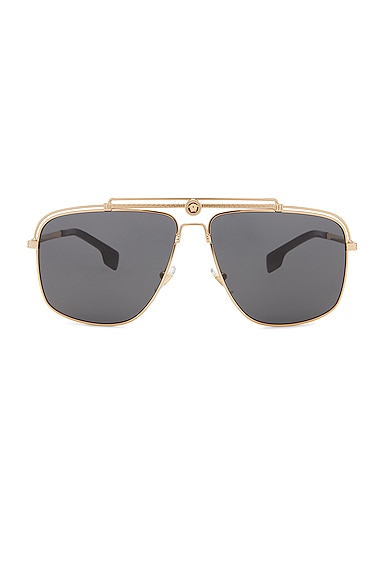 VERSACE 0VE2242 Sunglasses in Metallic Gold