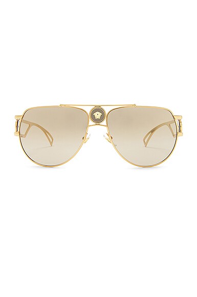 VERSACE Sunglasses in Metallic gold