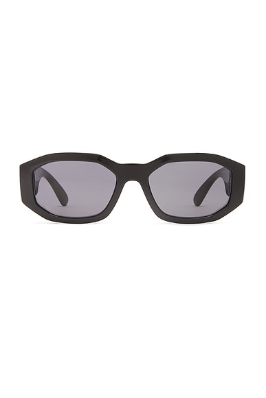VERSACE Biggie Oval Sunglasses in Black