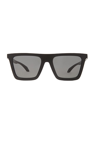 VERSACE Recatangle Flat Top Sunglasses in Black