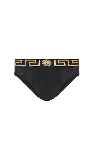 Shop Versace Bi-pack Slip Jersey Underwear In Multi