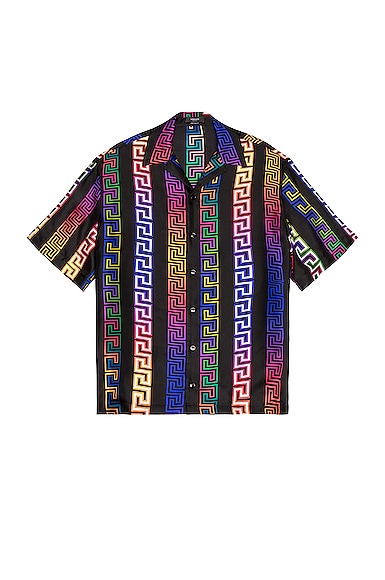 Greca Neon All Over Silk Shirt