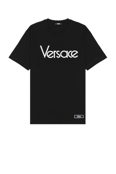 VERSACE Compact Tribute T-shirt in Black