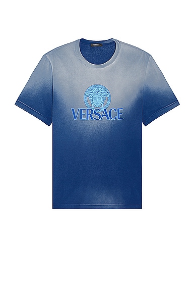 VERSACE Overdye T-shirt in Royal Blue