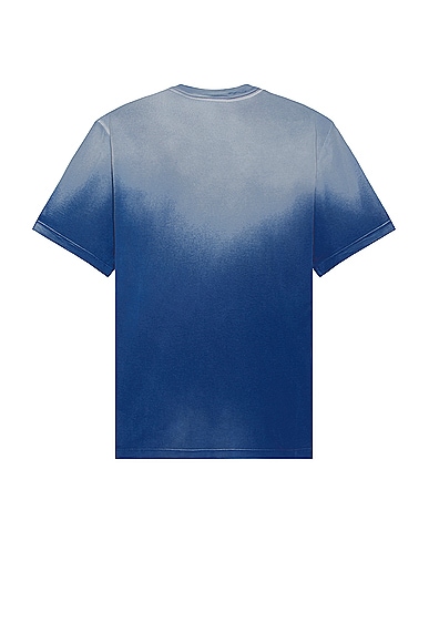 Shop Versace Overdye T-shirt In Royal Blue