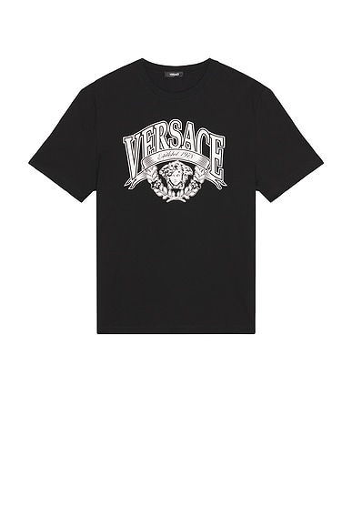 VERSACE Medusa Crest T-Shirt in Black