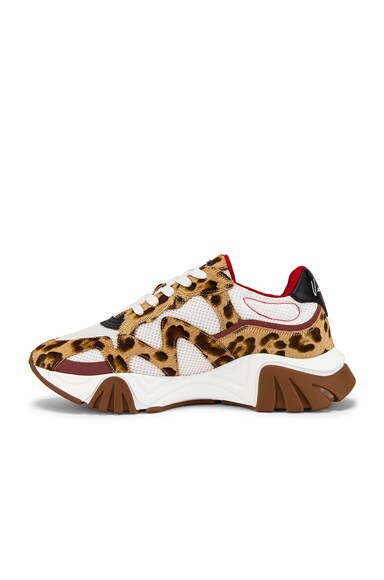 VERSACE VERSACE SNEAKER IN ANIMAL PRINT,WHITE,RED,VSAC-MZ35