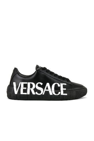 VERSACE Scritta Sneakers in Black