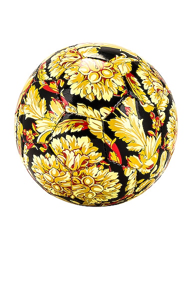 Versace Barocco Soccer Ball In Nero & Oro