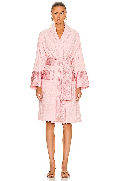 versace robe womens pink