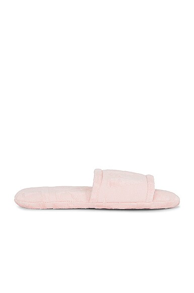 VERSACE Printed Bath Slippers in Pink