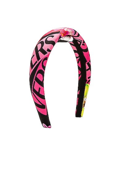 VERSACE Monogram Headband in Pink
