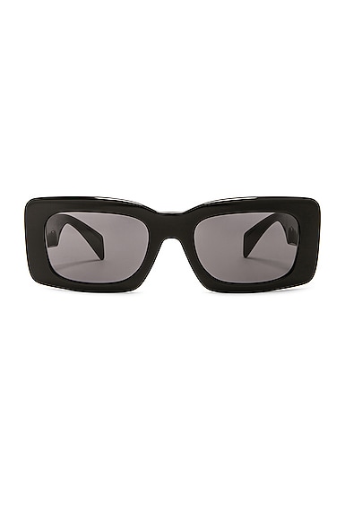 Versace Rectangular Sunglasses In Black | ModeSens