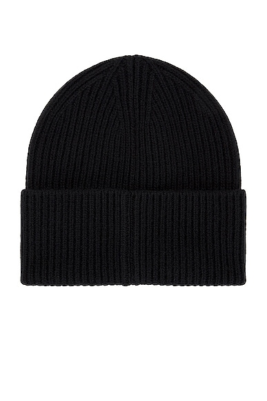Shop Versace Knit Beanie With Medusa Hardware In Black