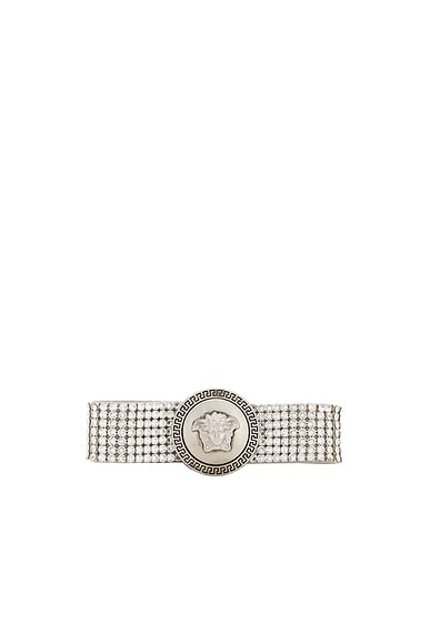 VERSACE Hair Clip in Silver & Palladium