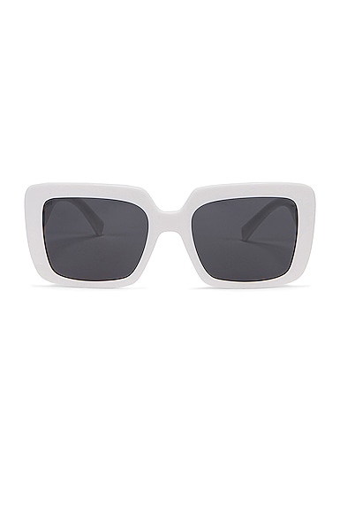 VERSACE Medusa Jewel Sunglasses in White | FWRD