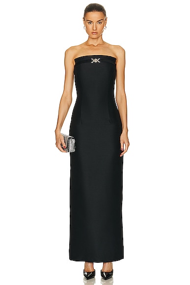 Versace Dress With Logo in Black