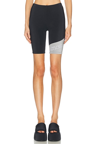 VERSACE Biker Short in Black & Gray