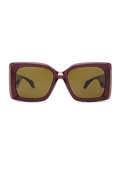 Square Sunglasses in Burgundy