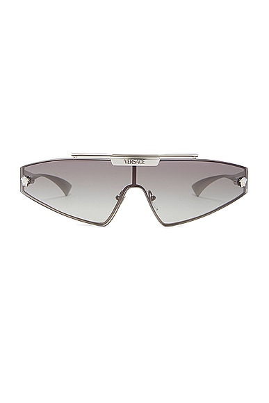 VERSACE Shield Sunglasses in Silver