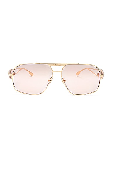 Versace Aviator Sunglasses In Pink