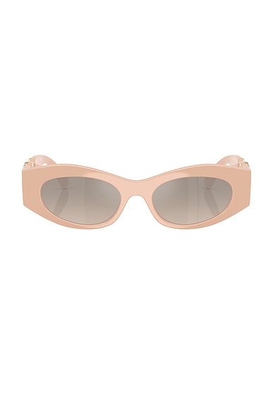 VERSACE Oval Sunglasses in Nude