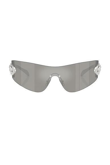 VERSACE Shield Sunglasses in Silver