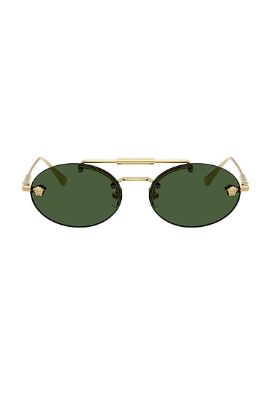 VERSACE Oval Sunglasses in Gold